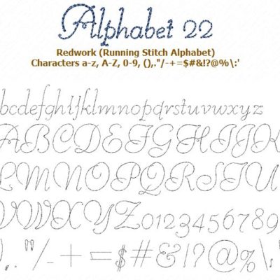 embird alphabet